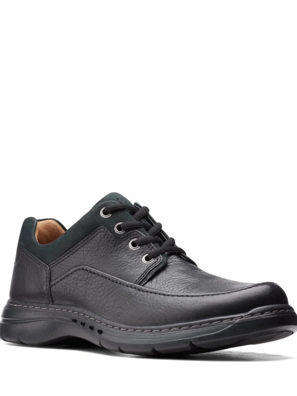 Mens Clarks Brawleylace Oxfords in Black Leather. 26151336 - Picture 2 of 6